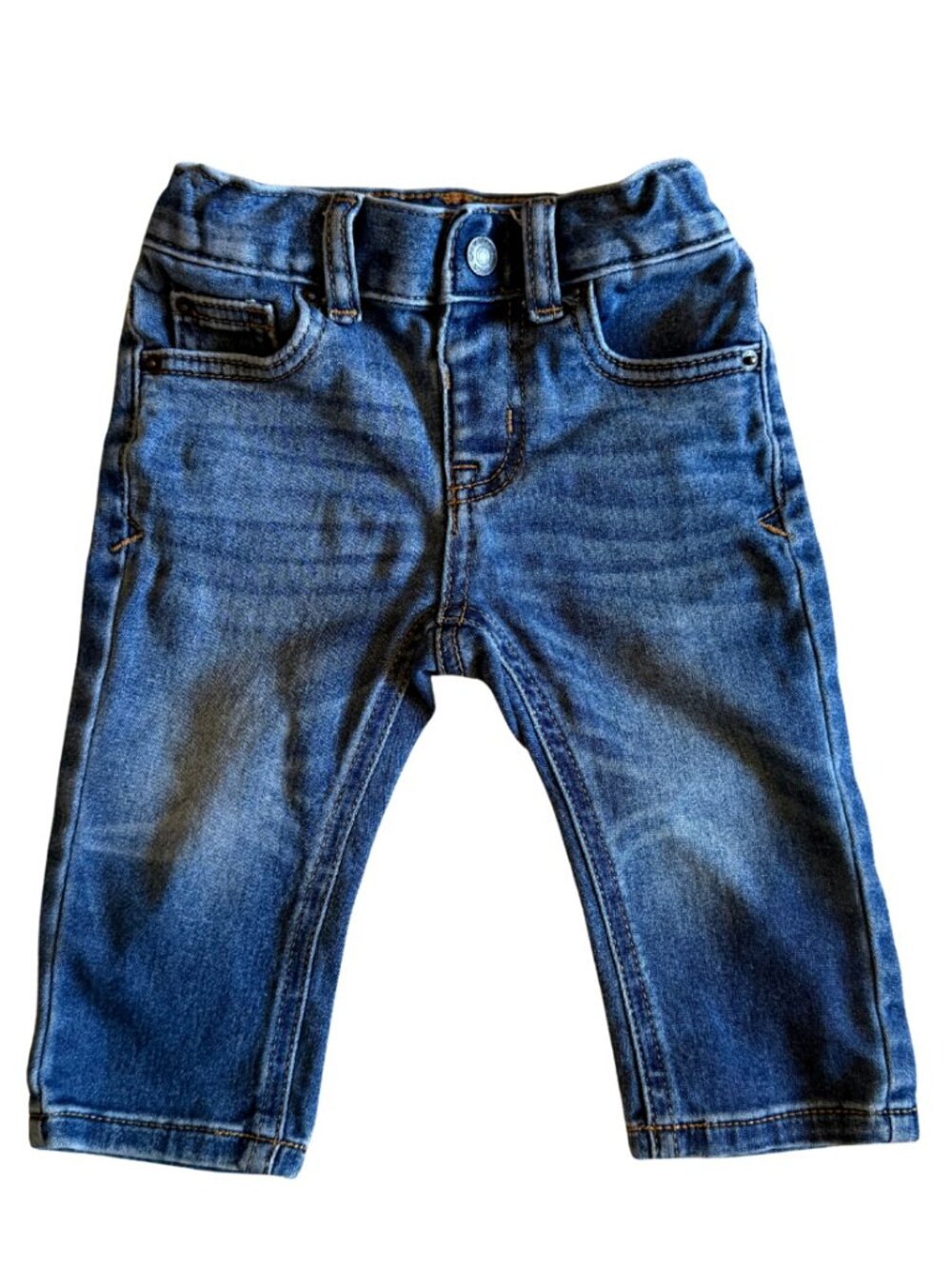 Cat & Jack Straight Leg Blue Jeans Adjustable Waist 12 Months